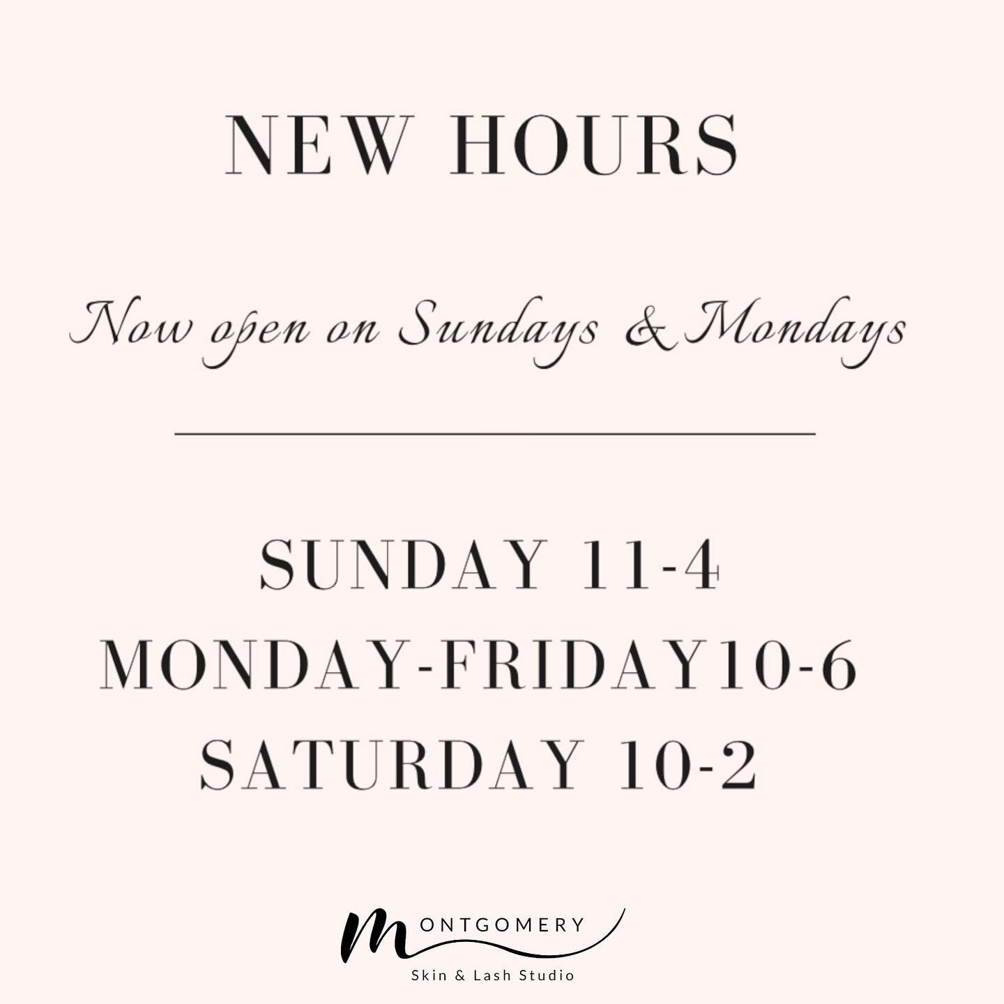 We are now open 7 days a week! 🙌🏼 

New services will be added to our menu soon that Elisa will be offering so stay tuned for those. 🖤

Easy Online Booking 💻 
936-209-4050 ☎️ 
Mskinandlash@gmail.com 📧
