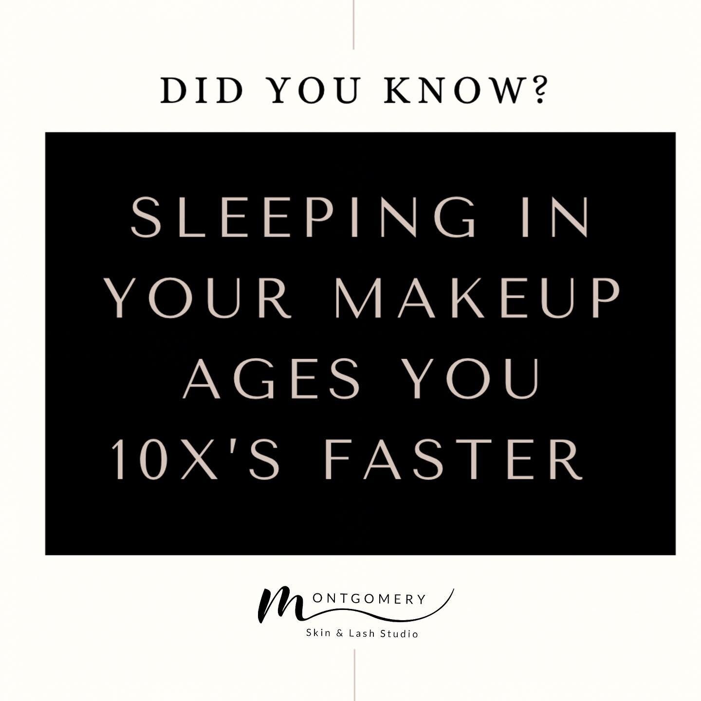 It&rsquo;s not called beauty rest if you don&rsquo;t wash your face before you go to sleep! 

Makeup traps dirt and environmental pollutants inside the skin, and this type of environmental stress can result in increased free radicals which can cause 