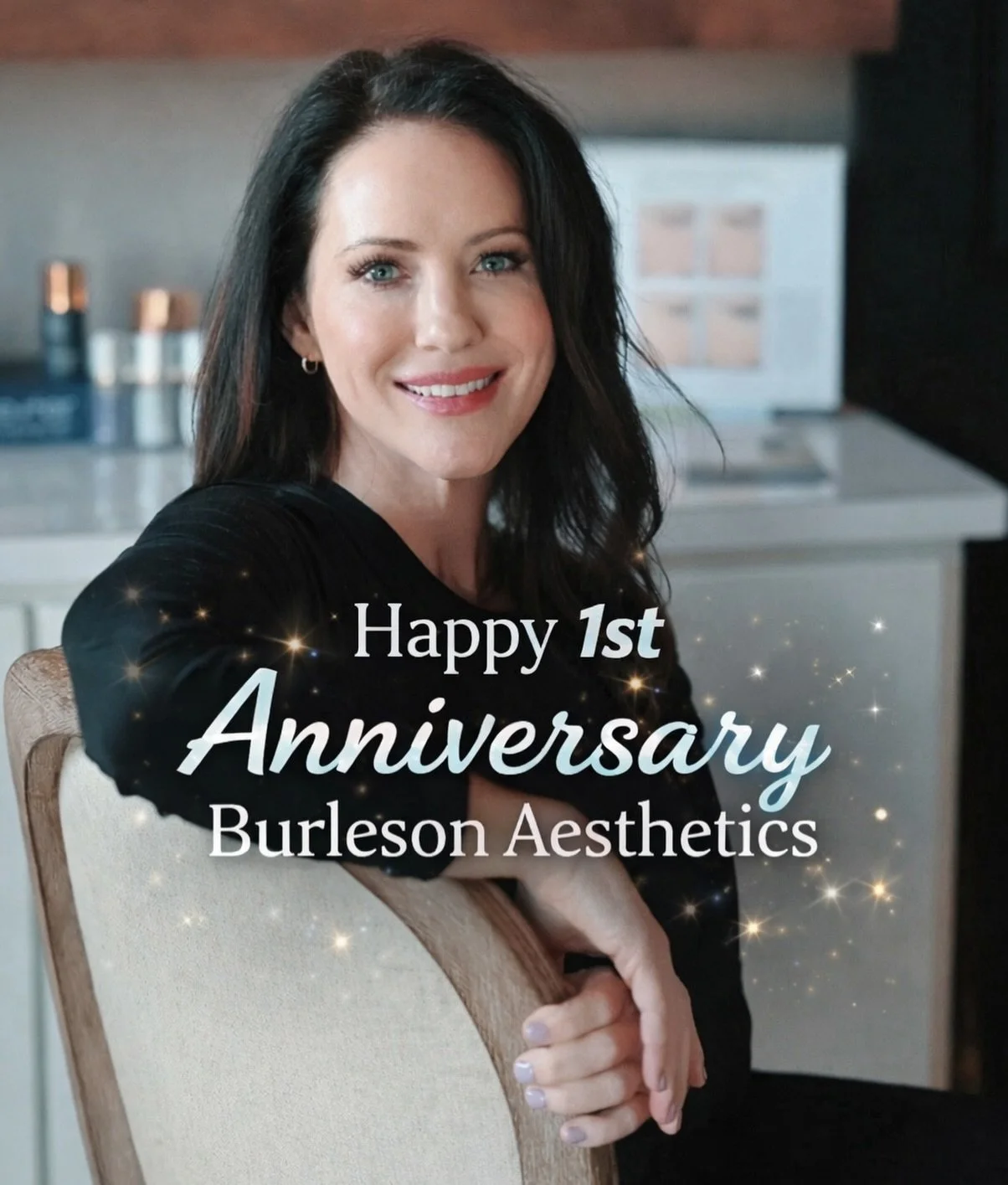 One year ago, I opened the doors to Burleson Aesthetics during a season of major life changes. I had just moved back here and was navigating a new chapter after divorce, uncertain, hopeful, and determined to rebuild something meaningful. What I didn&