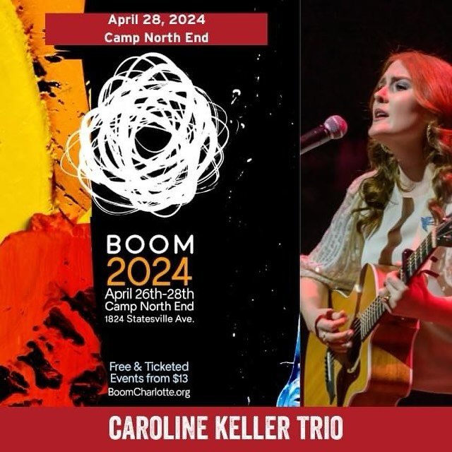 This weekend! Catch us for an acoustic set at the Charlotte Boom festival in camp north end at 5:30pm! Hope to see you there! 💥 #charlotteboomfestival #charlottemusician #local