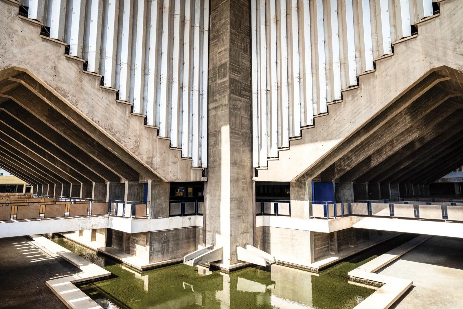 Walking through history: Phnom Penh's Olympic Stadium is a monument to 1960s Khmer New Architecture. Photo: Thomas Cristofoletti