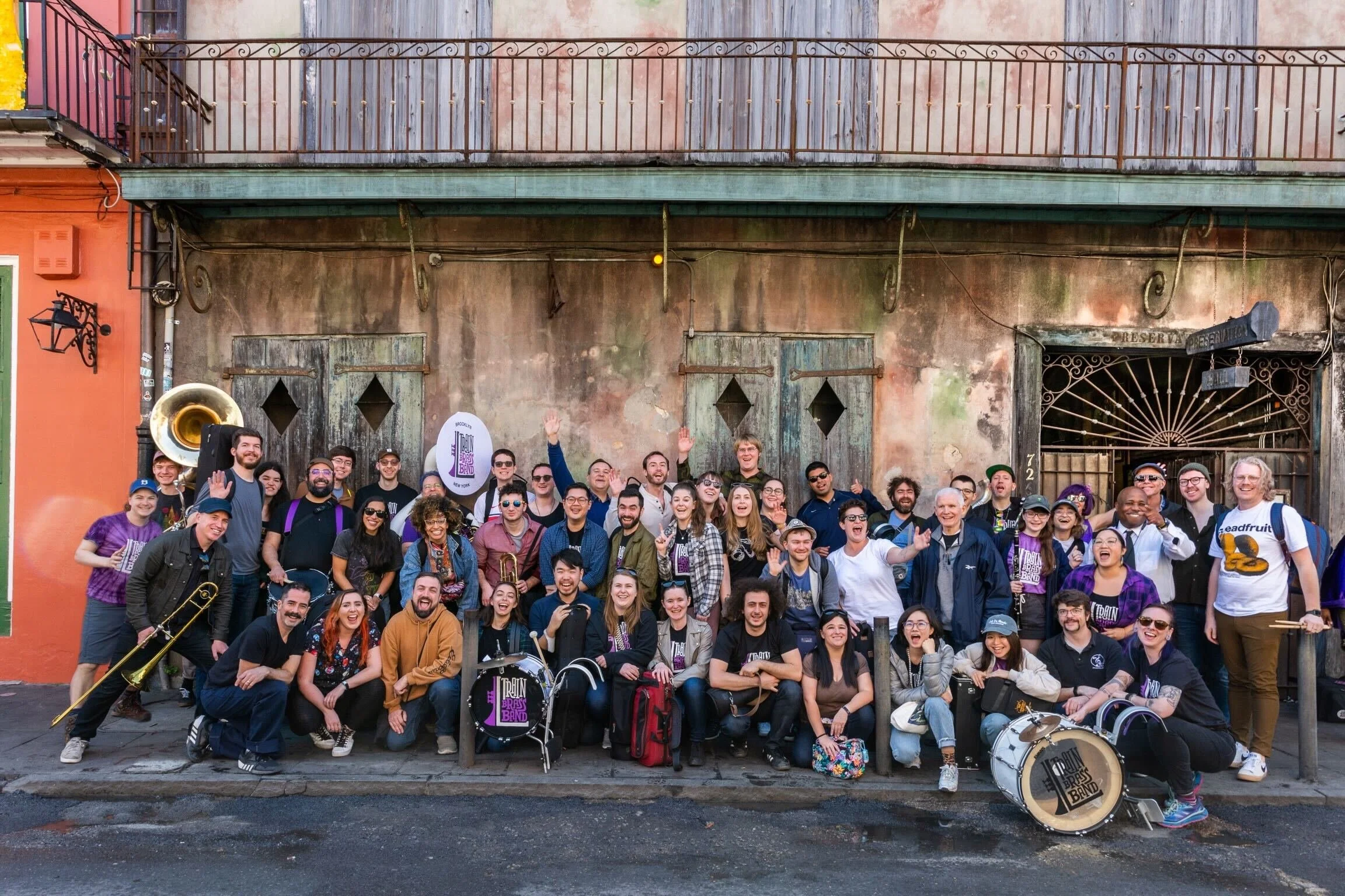 L Train Brass plays at BQFlea!