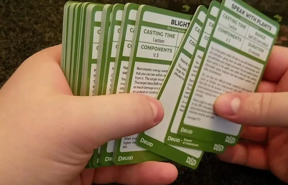 Dungeons Dragons 5th Edition Druid Spell Deck Review DickWizardry