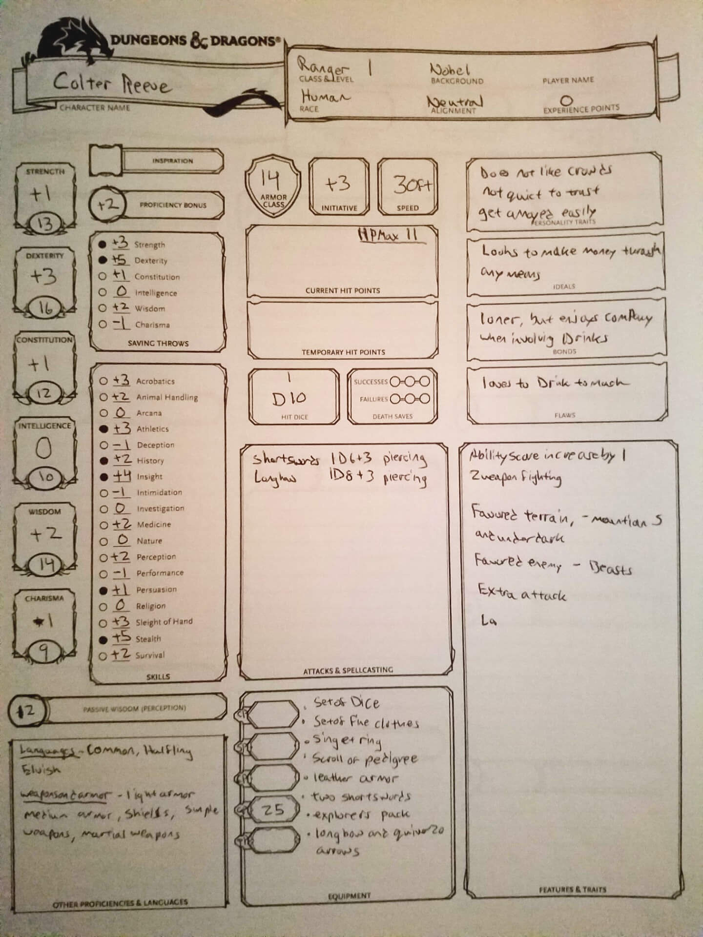 Dnd Character Sheets Fill Out , How to Fill Out a D&D Character Sheet ...