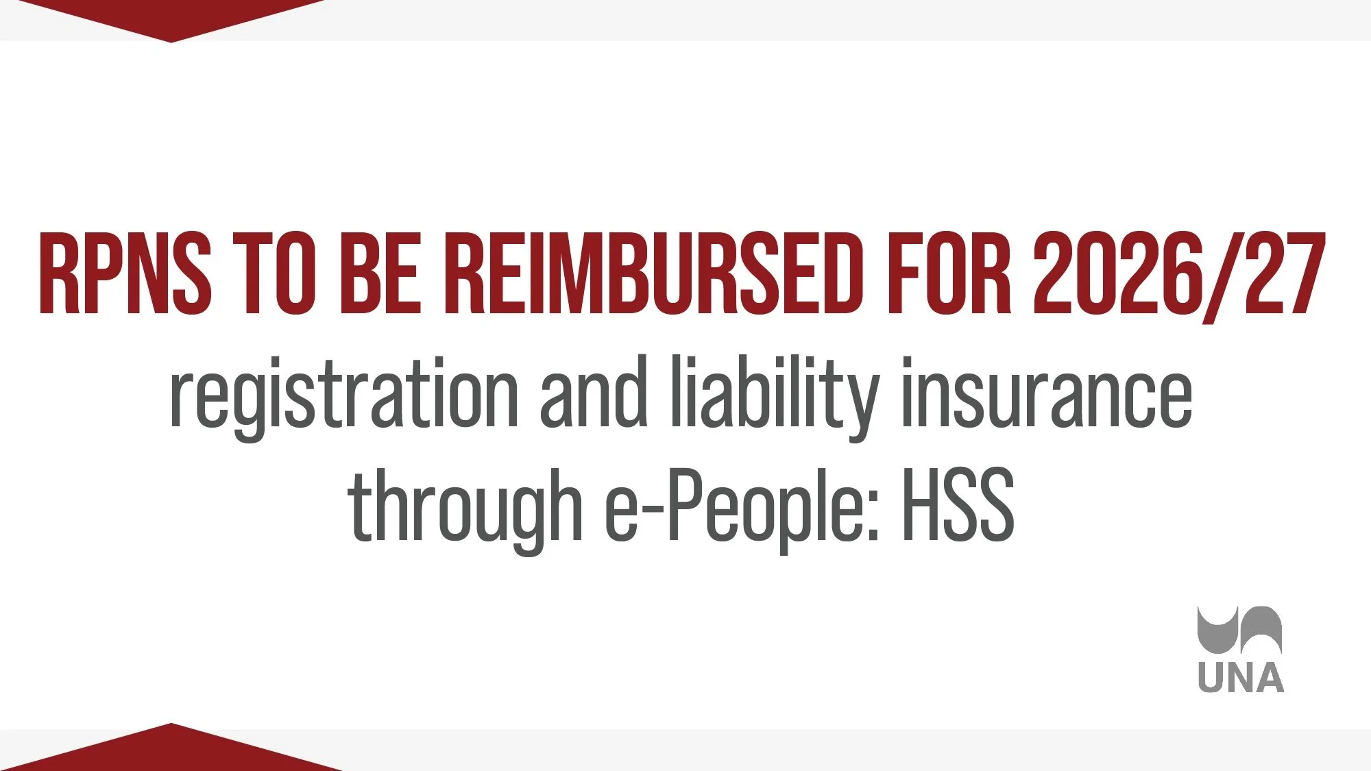RPNs to be reimbursed for 2026/27 registration and liability insurance through e-People: HSS