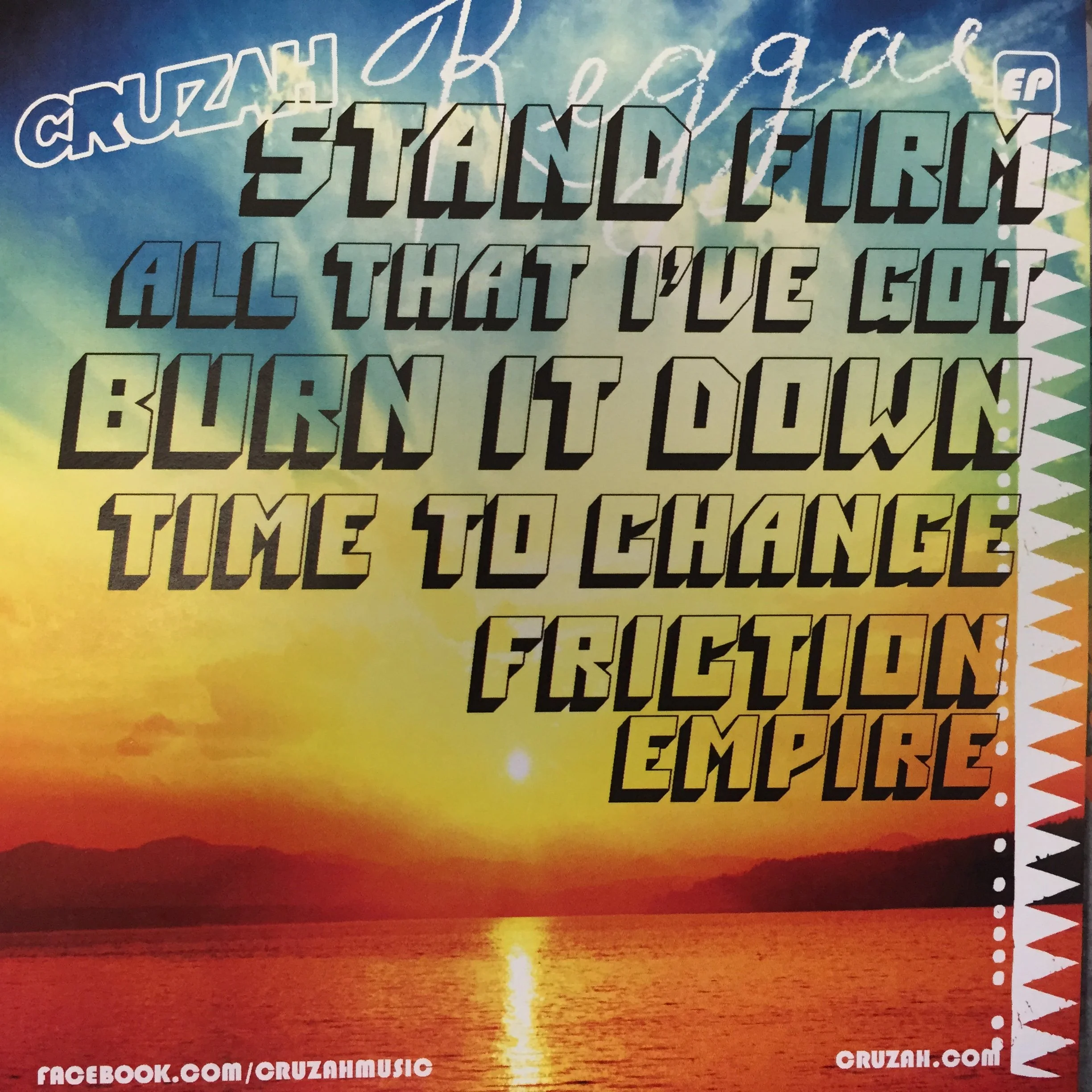 CD Back Cover Design for CRUZAH Reggae