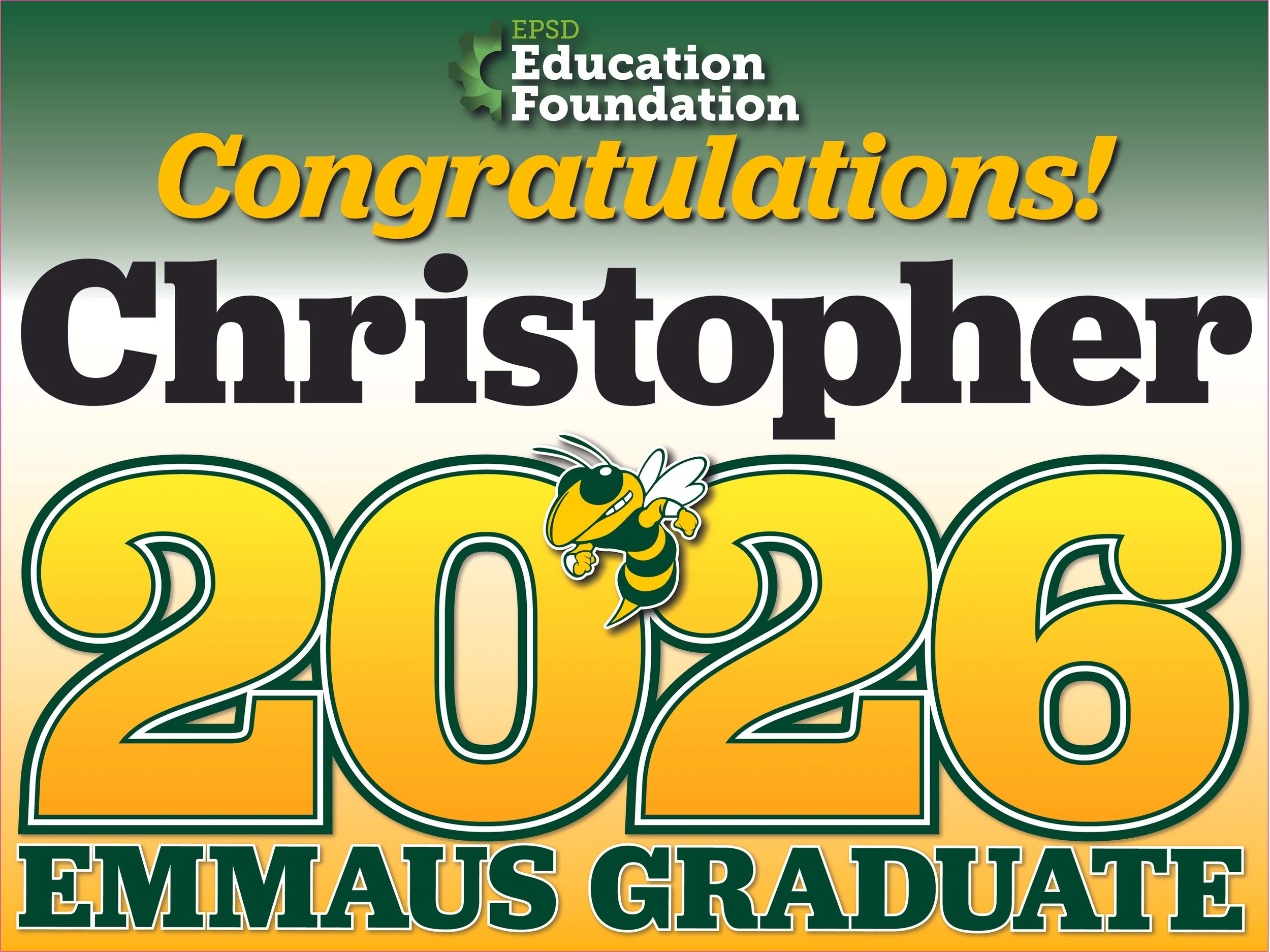 Senior Class of 2026 Yard Sign