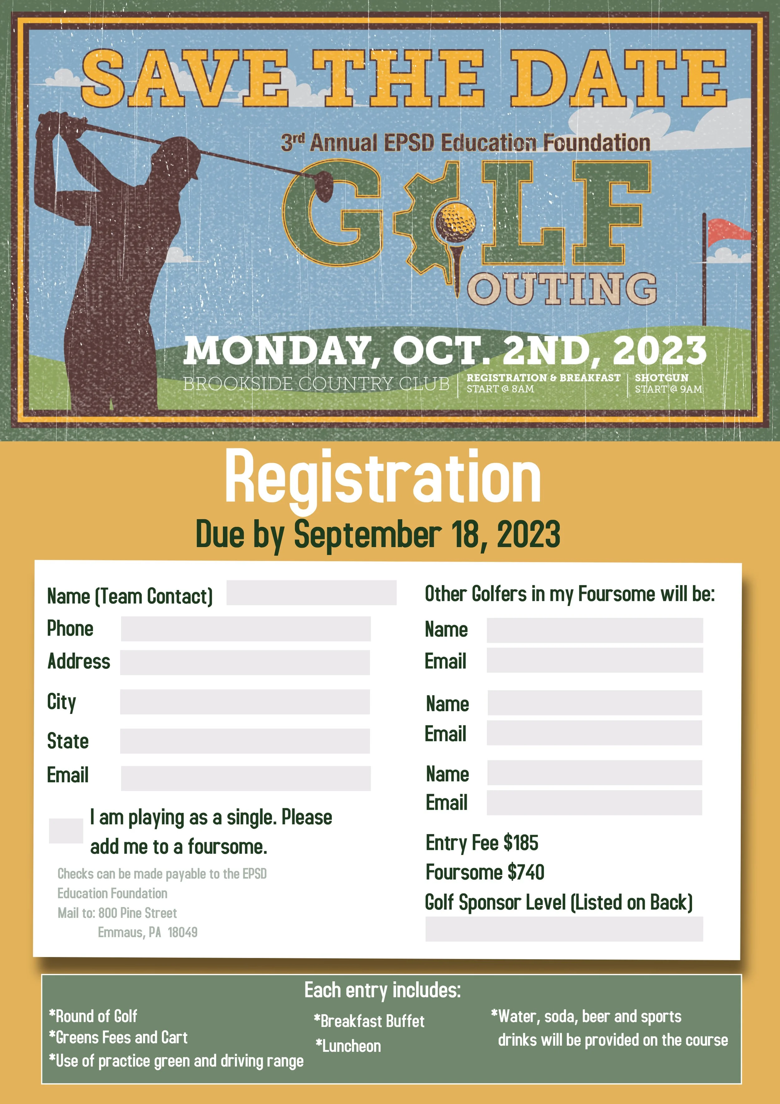 Golf Outing Flyer — EPSD Education Foundation