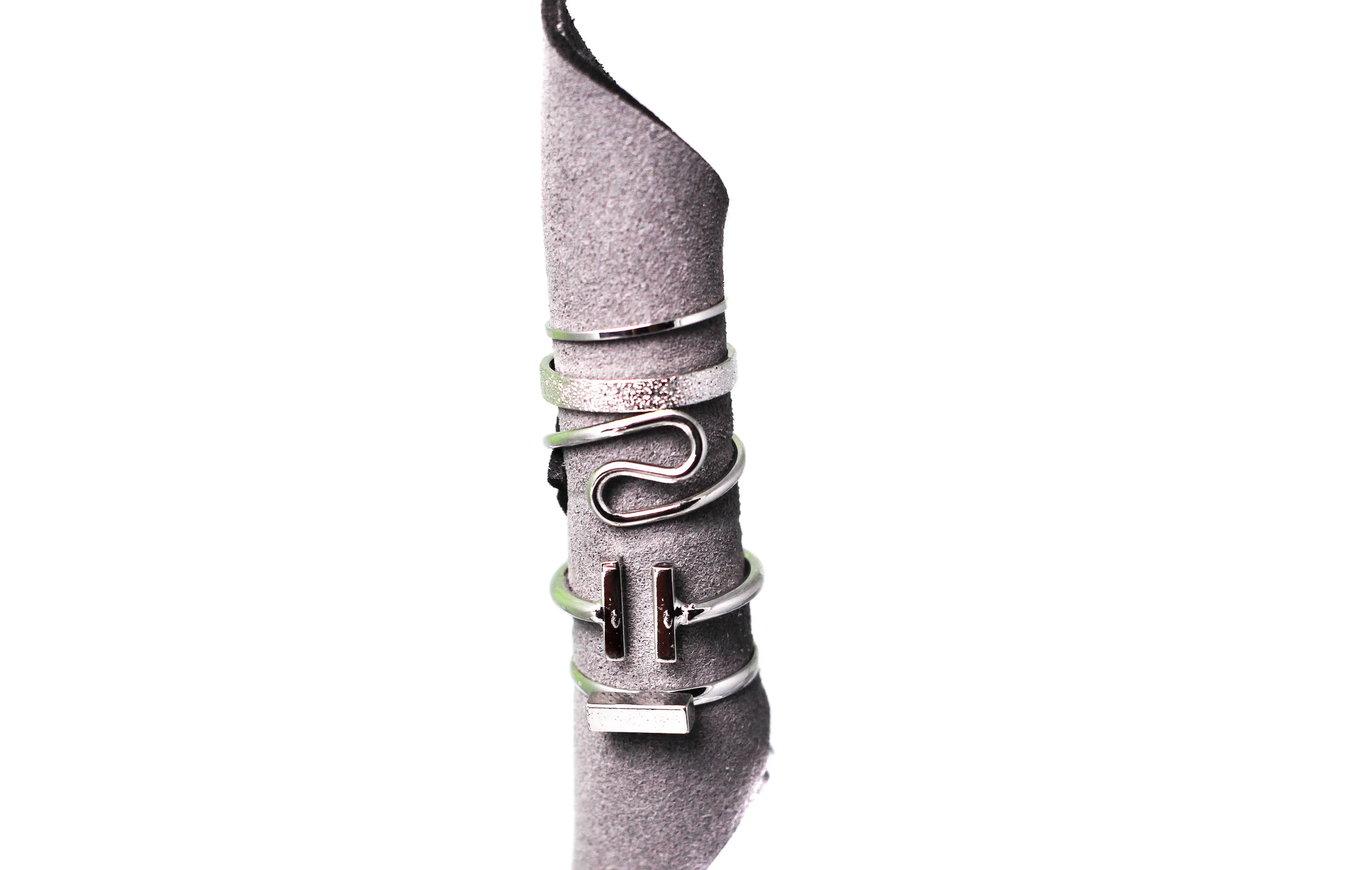 Silver Fashion Stacking Rings