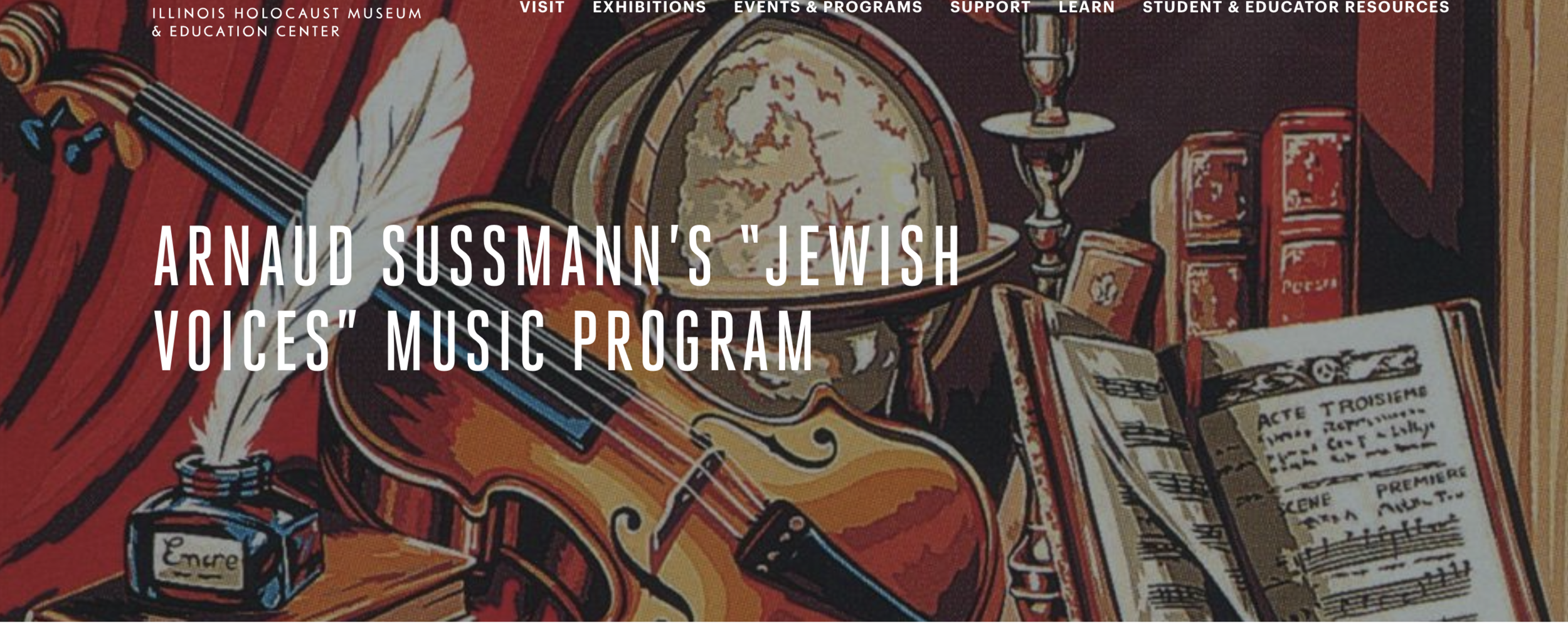 Arnaud Sussmann Program Featured at Two Major Holocaust Museums 