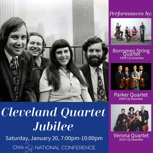 Borromeo &amp; Verona Featured at CMA’s Cleveland Quartet Jubilee 1/20