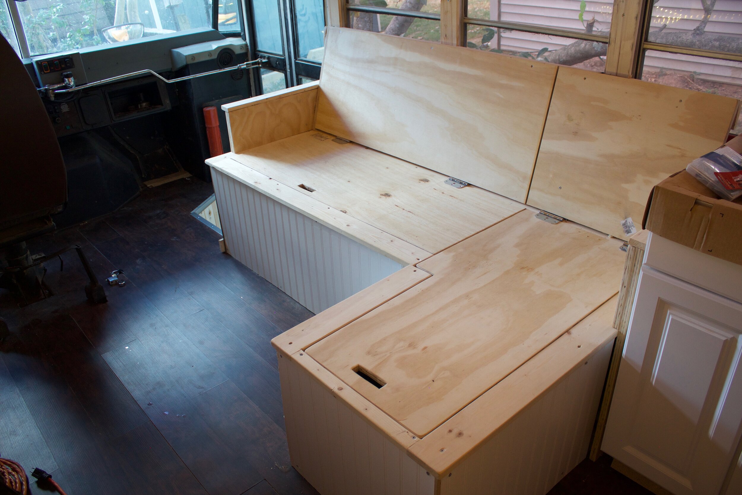 Skoolie pull out couch discount