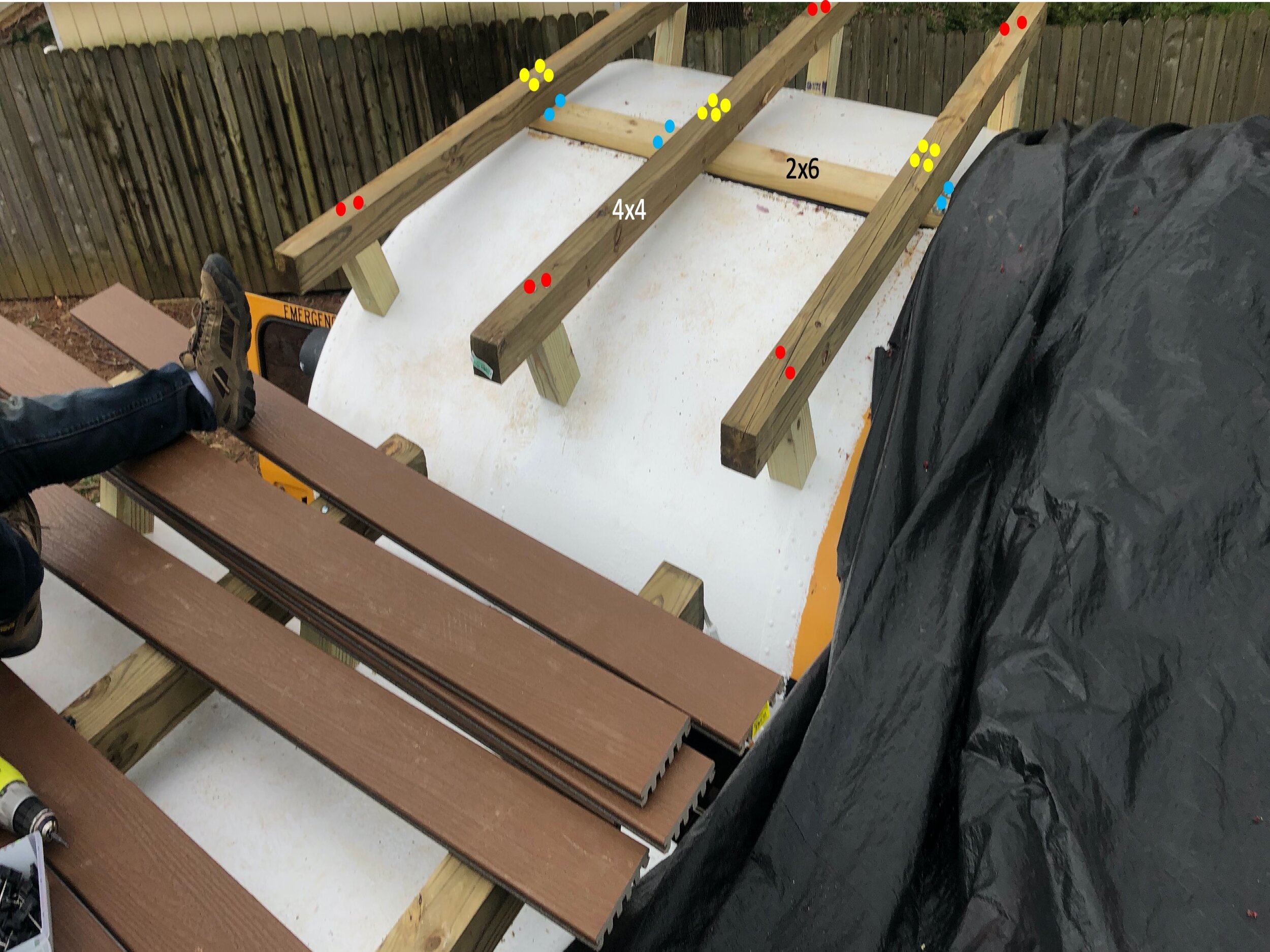 How to build a skoolie roof deck! — Time to go adventure