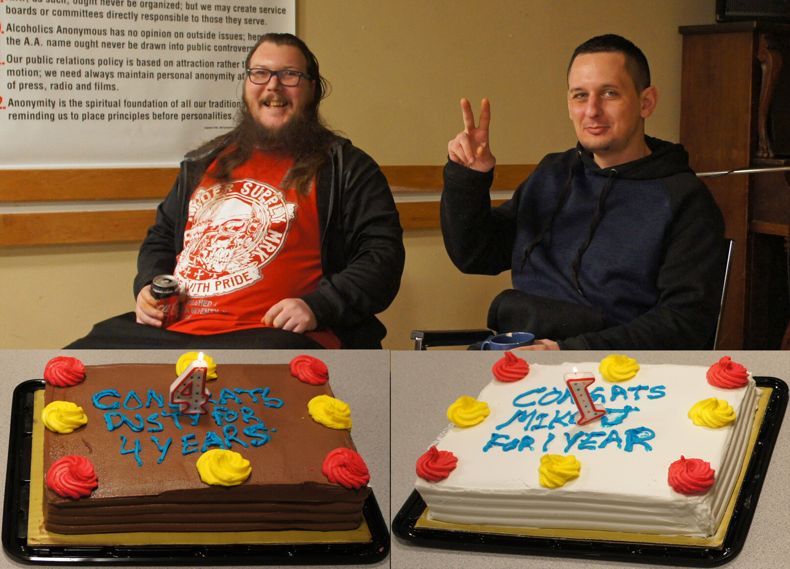 Copy of Dusty & Mike cake smiling with cakes.jpg