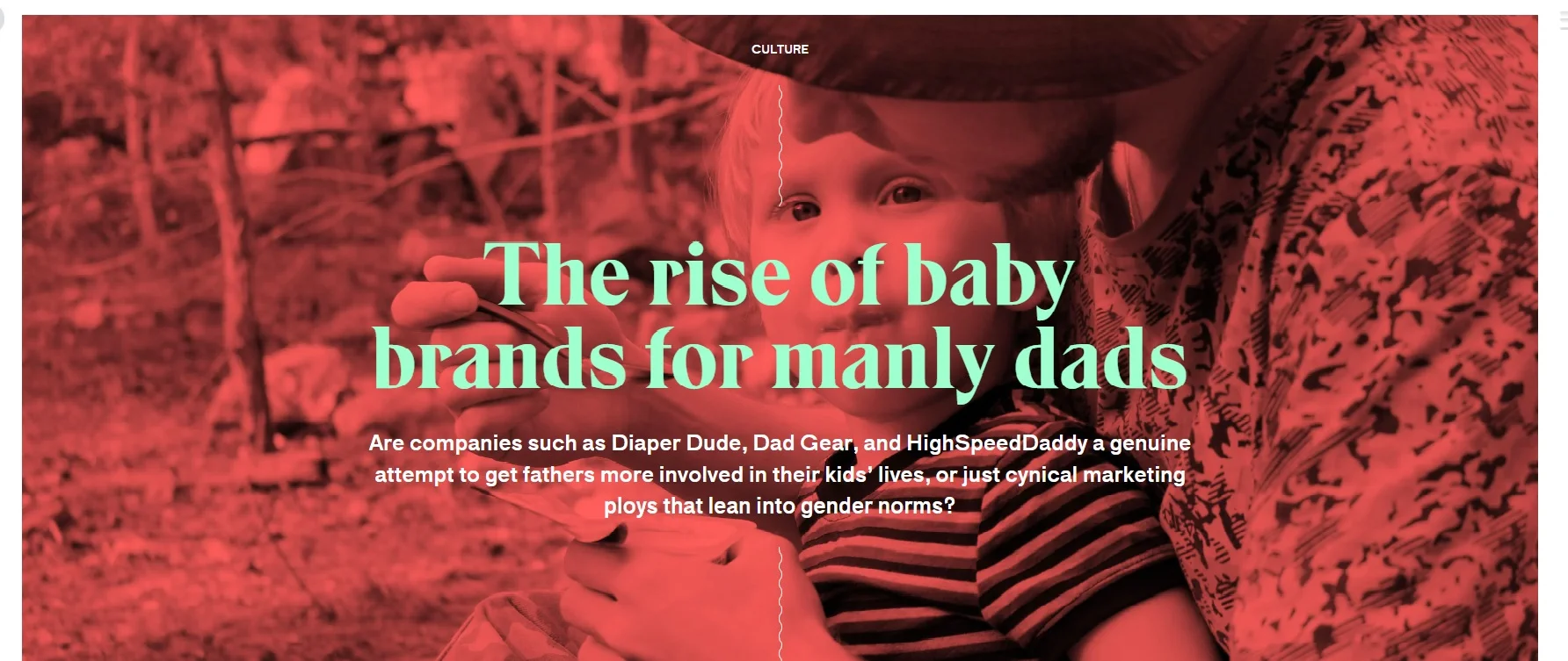 The Outline - The Rise Of Baby Brands for Manly Dads