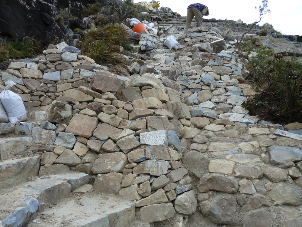  Completed retaining wall 