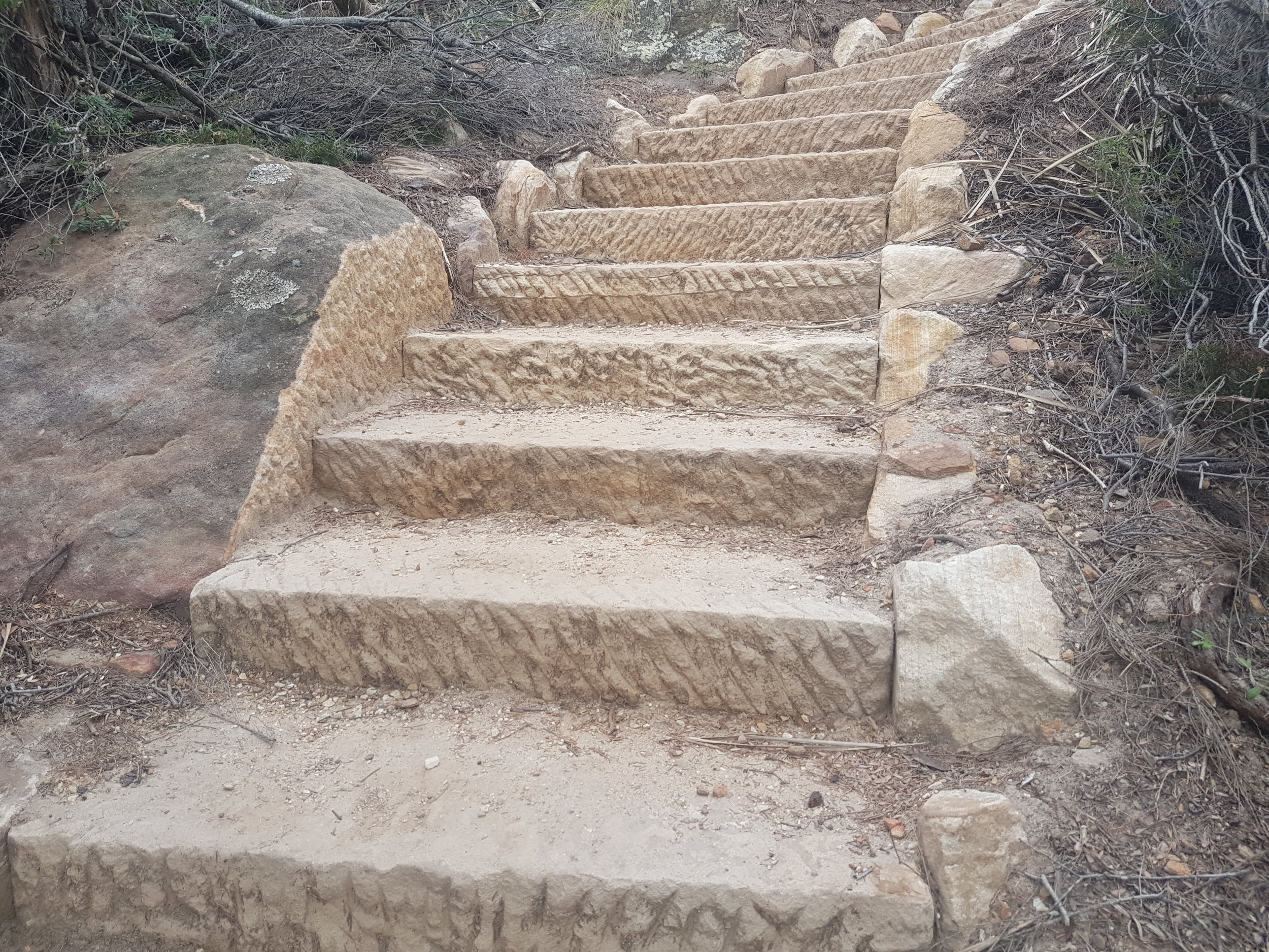  Completed stone steps 