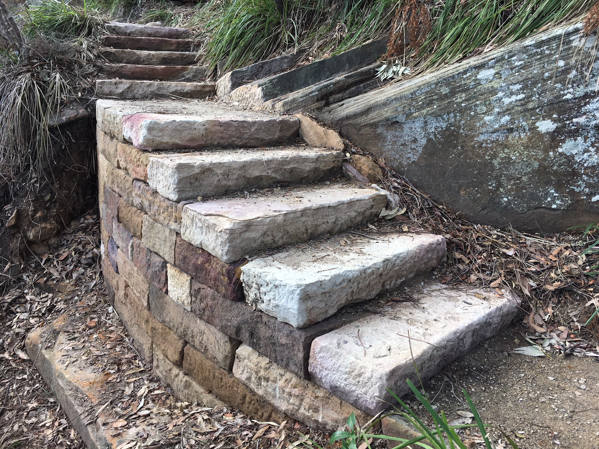  Completed retaining wall &amp; staircase 