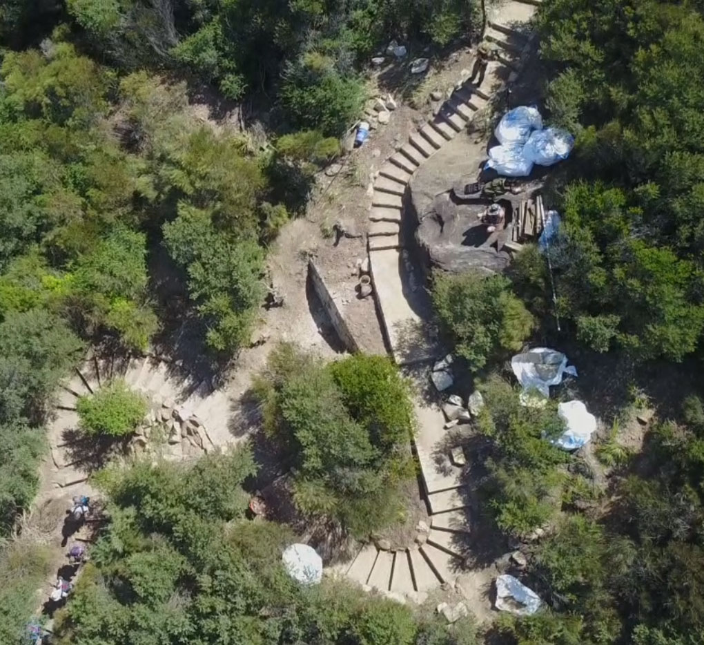  Aerial view of worksite  