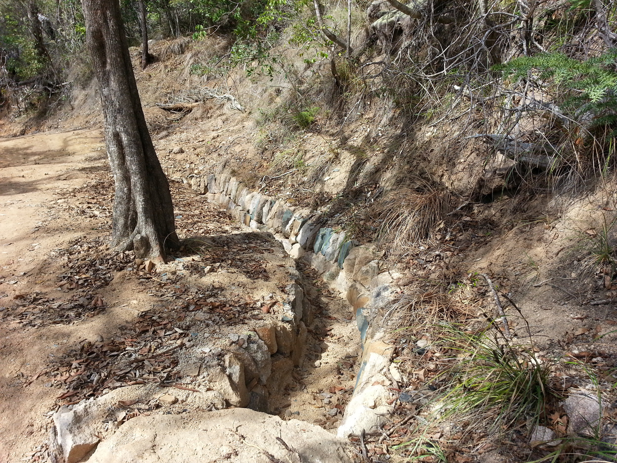  Open stone lined drains 