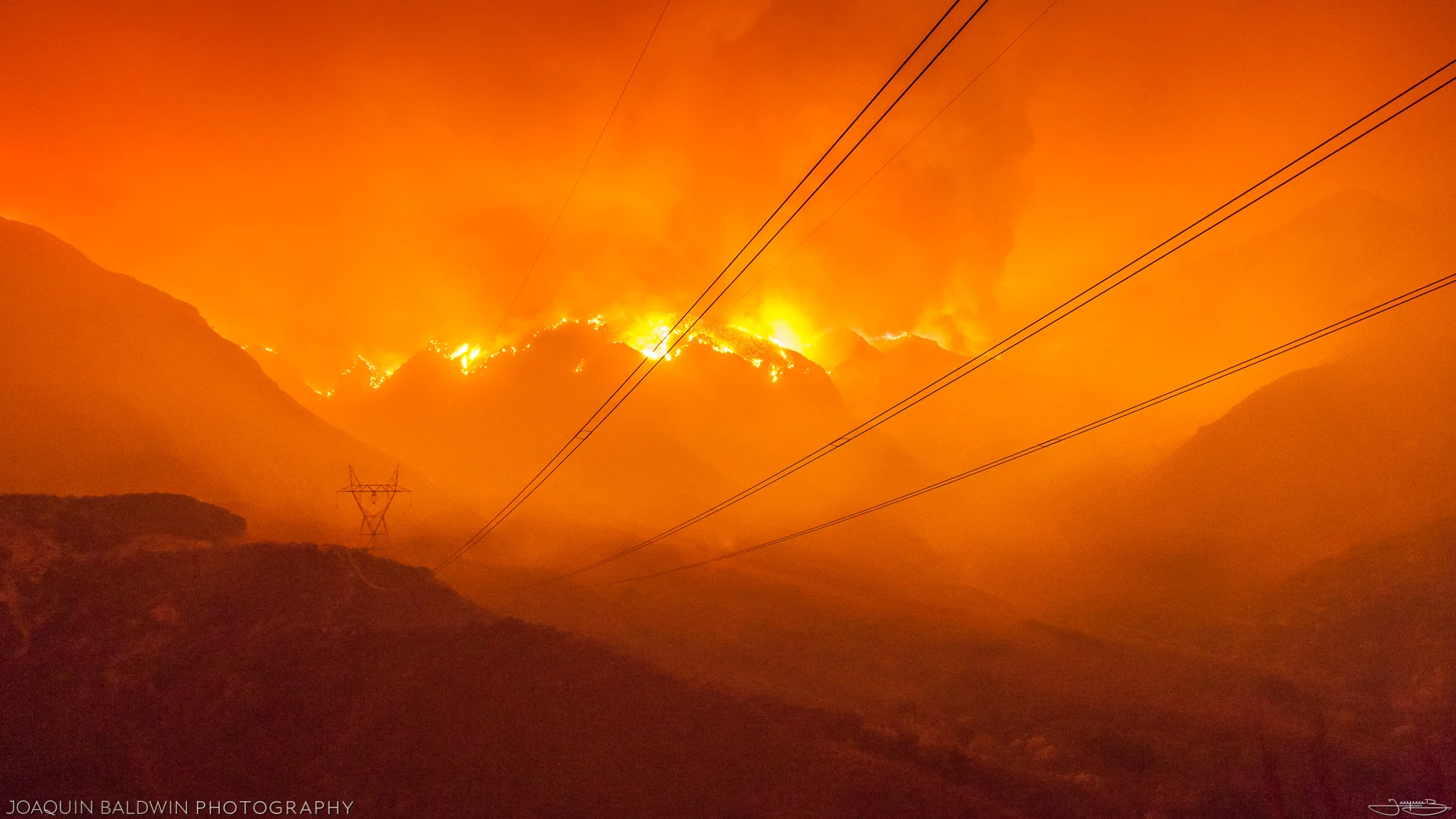 Sand Fire Power Lines