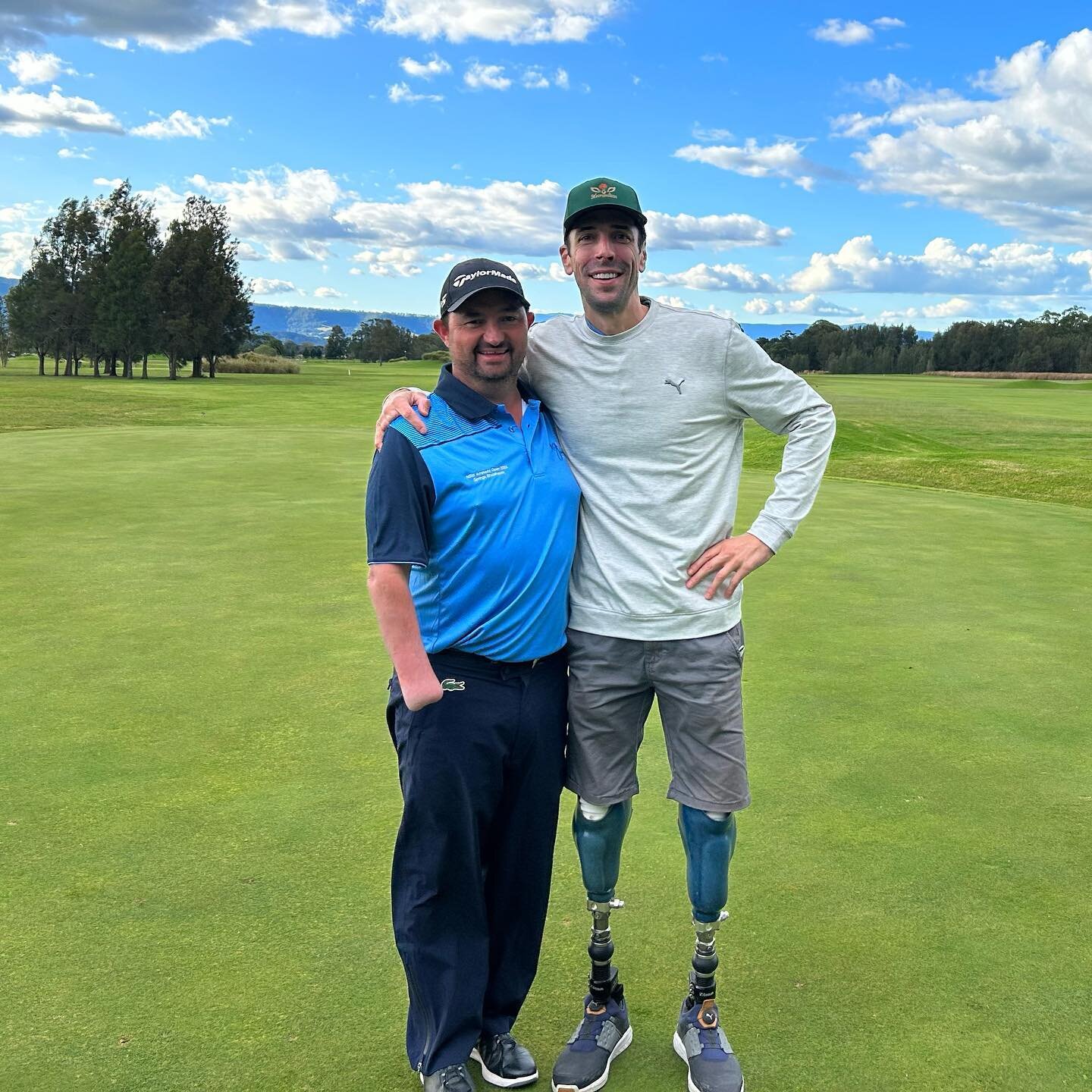A huge congratulations is in order for our favourite Legless guy, Mike! He took out the NSW Amputee Golf Championship alongside Steve Prior. These joint winners are looking pretty chuffed, rightfully so. Congratulations fellas!

#AmputeeGolf

ID: Two