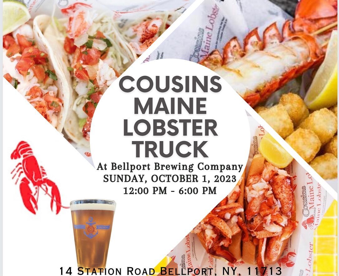 We&rsquo;ve got our Saturday packed with the oyster festival, but how about our Sunday? Cousins Maine lobster truck will be here all Sunday for you to enjoy!