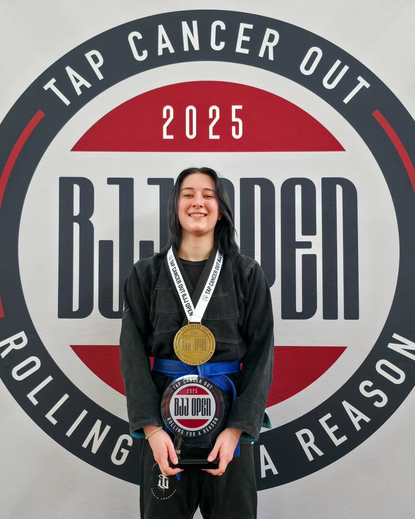 Congratulations to Kaylee Rodgers on her outstanding performance at the Tap Cancer Out Dallas - Fort Worth 2025. Two matches, two submissions and no points scored on her. Also Kaylee raised $5,470 this year, bringing her lifetime total raised to over