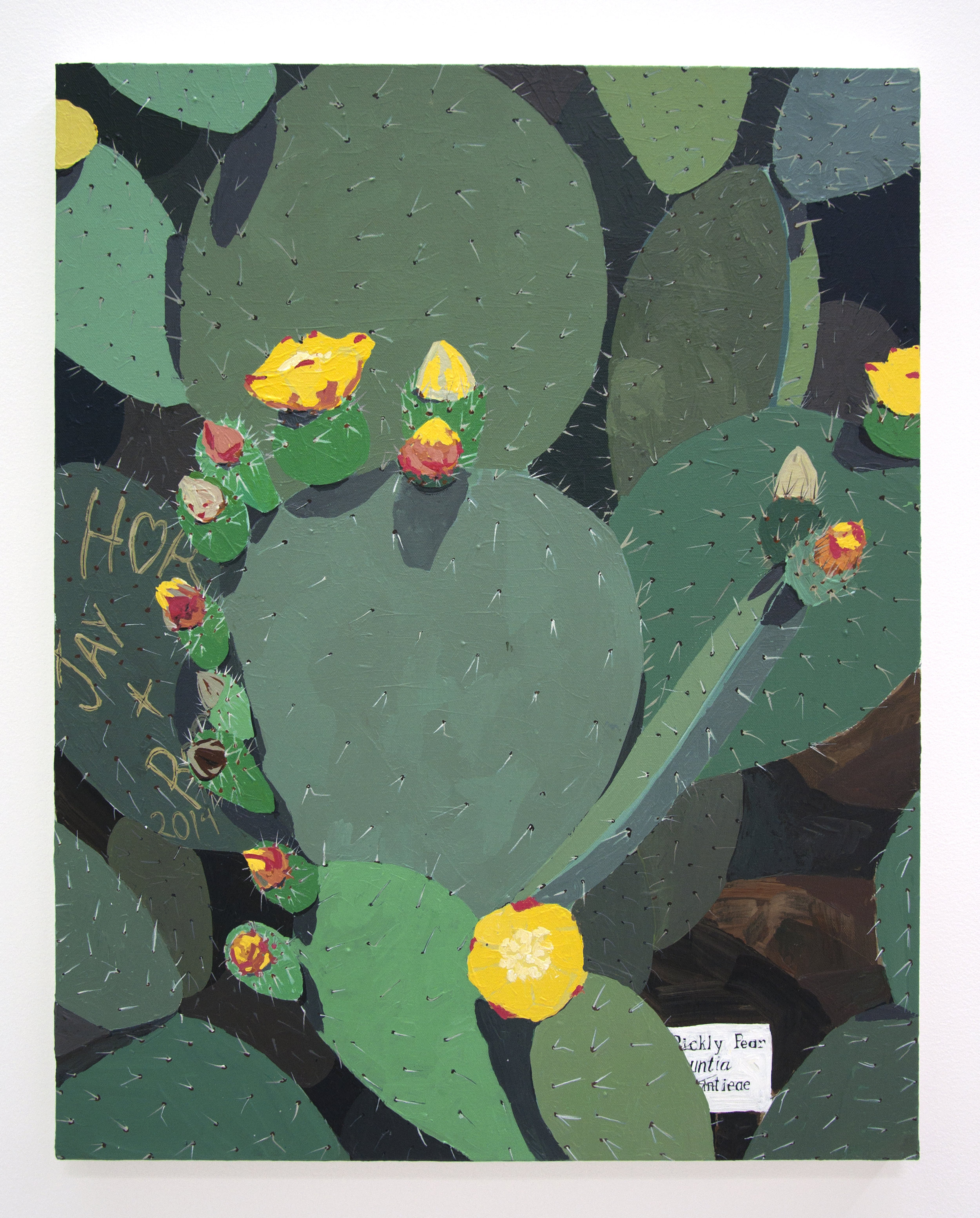 “Graffiti Cactus”, 2018, Acrylic on Canvas, 28 x 22in