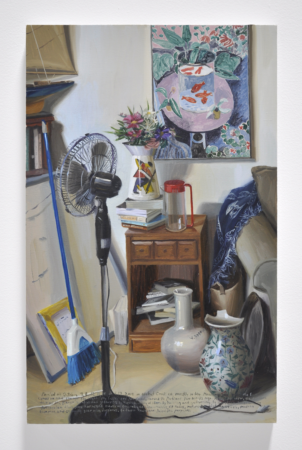 Terry Powers Communist Vase, 35 x 22in, Oil on linen, 2018, $3500