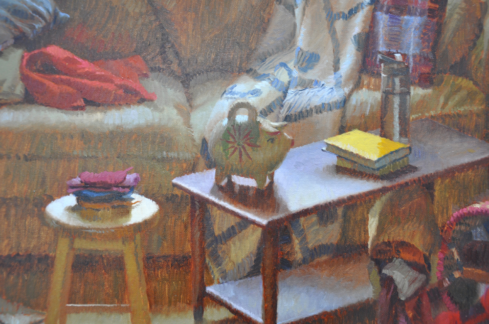 Terry Powers Melissa’s Blanket, 35 x 28in, Oil on linen, 2018, $4000