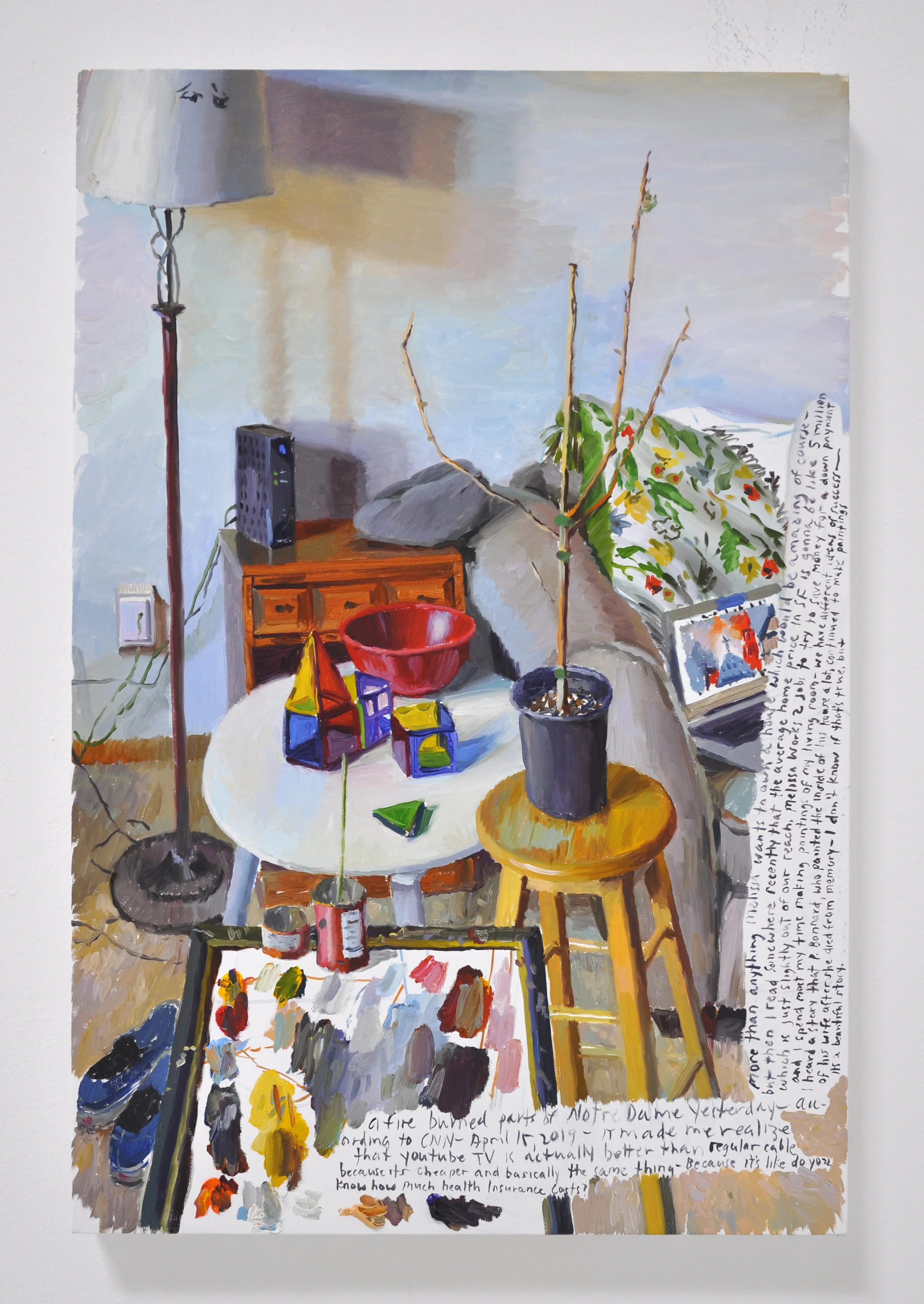 Terry Powers • Notre Dame is Burning, 30 x 20in, Oil on linen, 2018, $3500