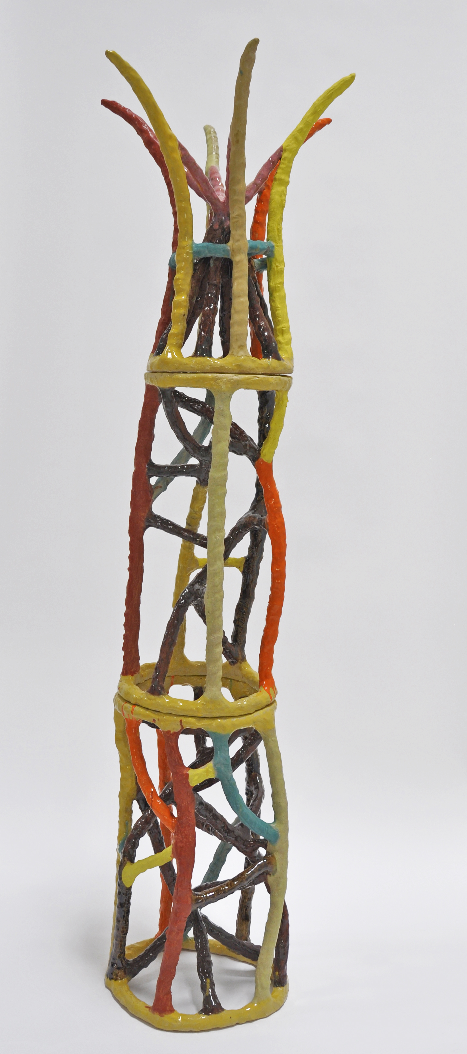 "RUNE XXXII", GLAZED CERAMIC, 69 x 19 x 19 in, 2019
