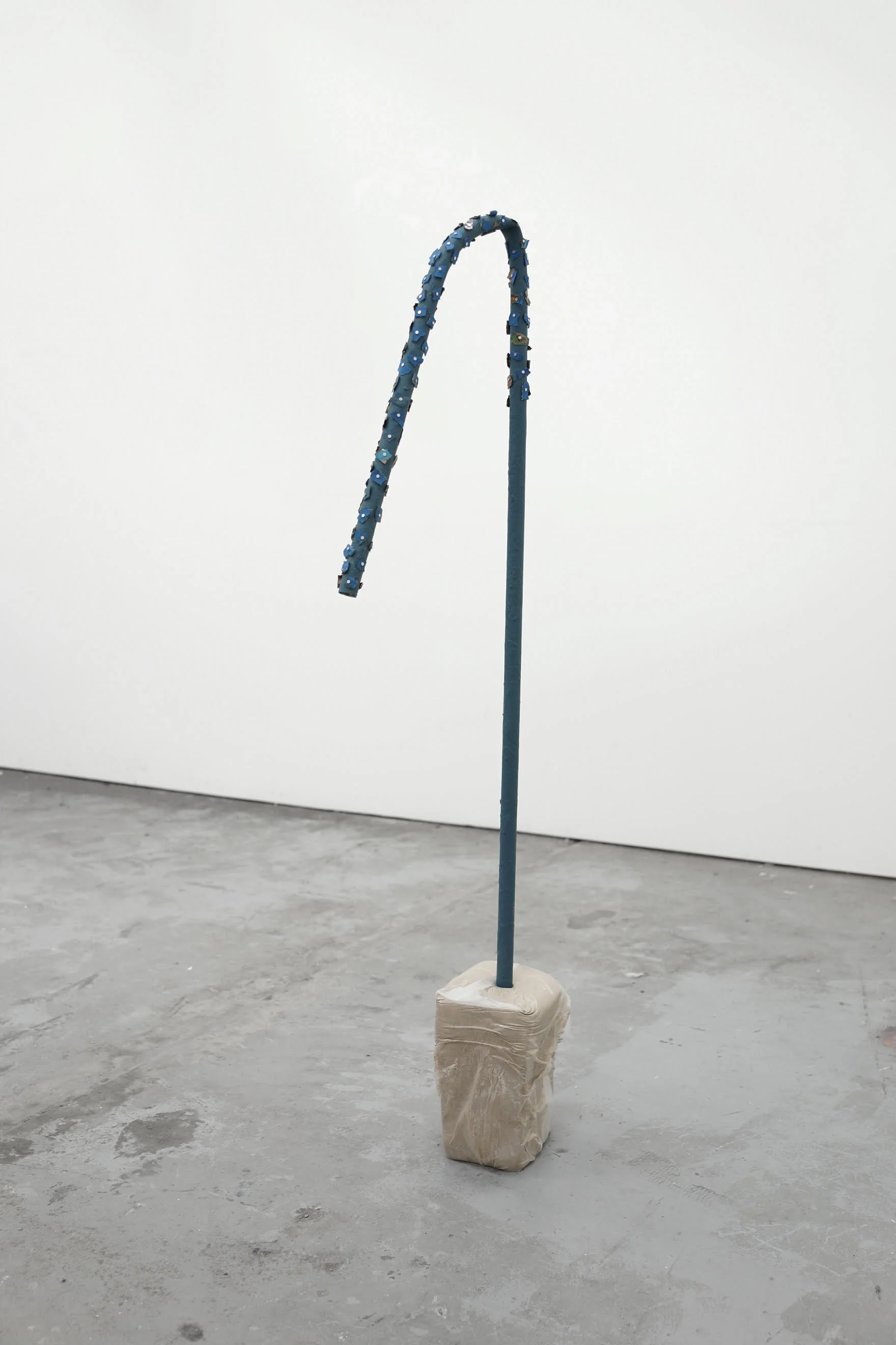 Brion Nuda Rosch, "A Friend of Mine has so many Things on his Refrigerator Door he Often Eats Out", Metal, acrylic, magnets, bag of unfired clay, 2018