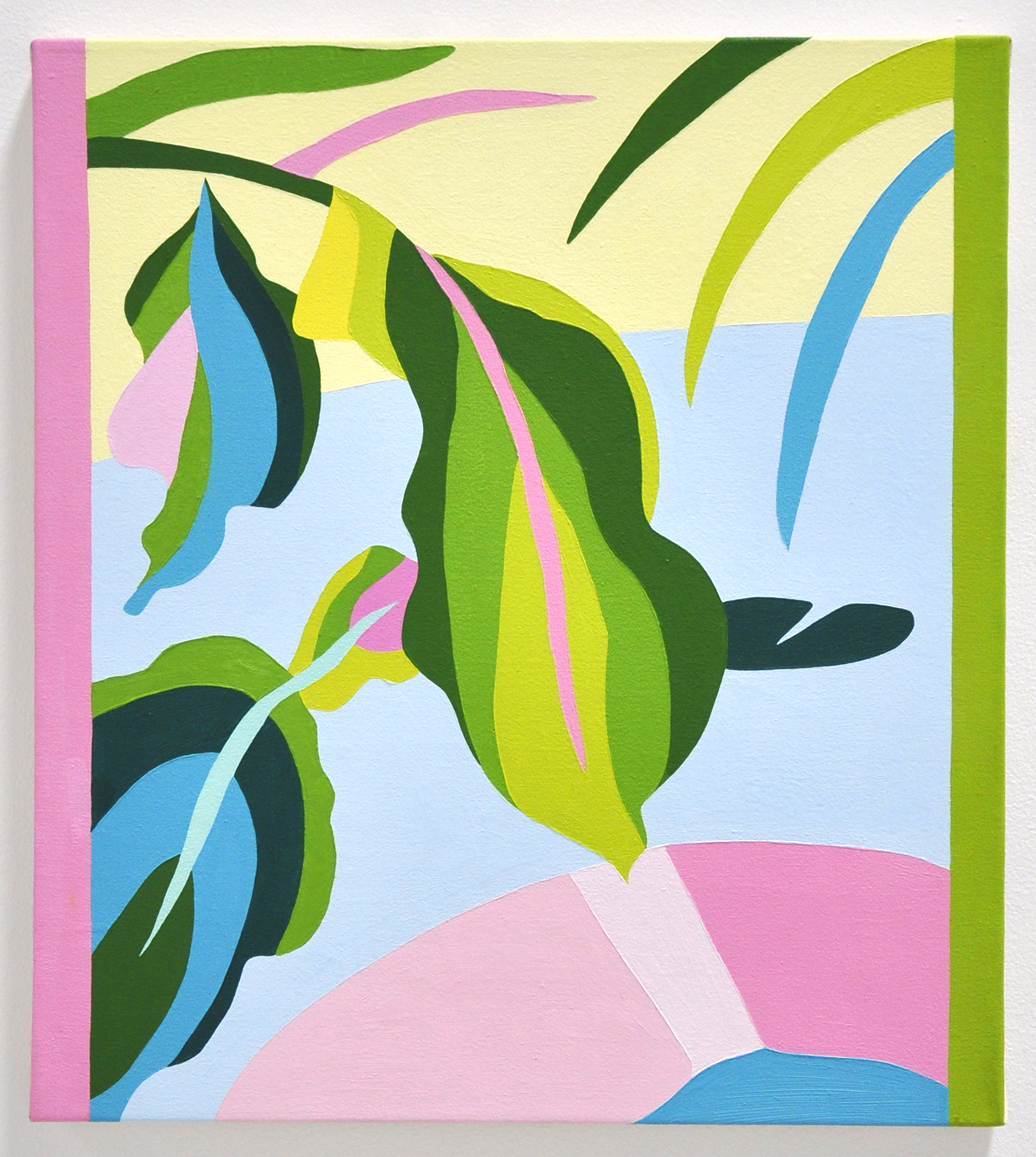 Tessa Perutz, "Water Lilies and Fauna at Conservatory of Flowers (San Francisco)", oil on canvas, 18 x 20 in, 2018