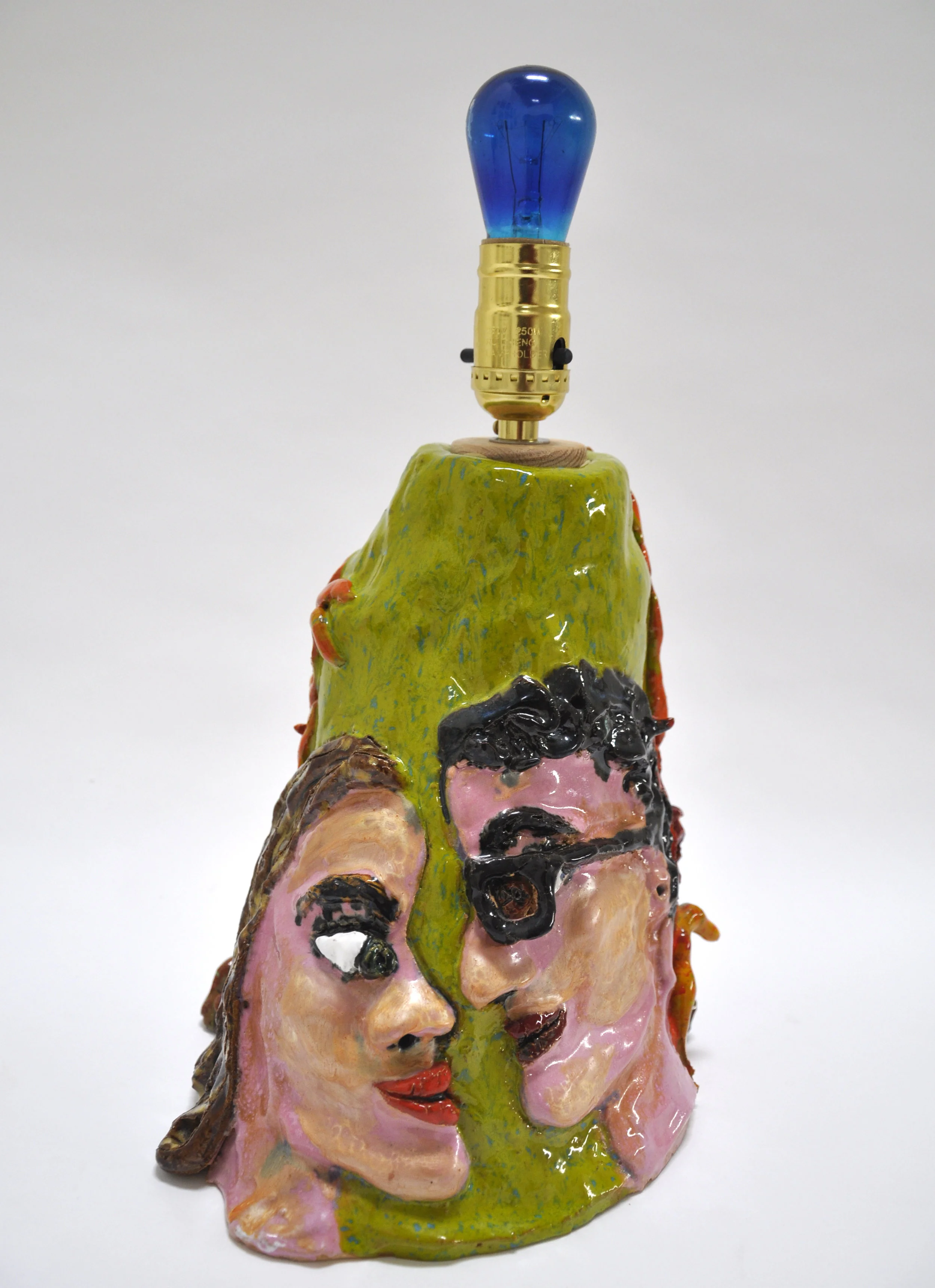 Maija Peeples-Bright, "Lovers Lamp", glazed ceramic, 18 x 9 x 8 in