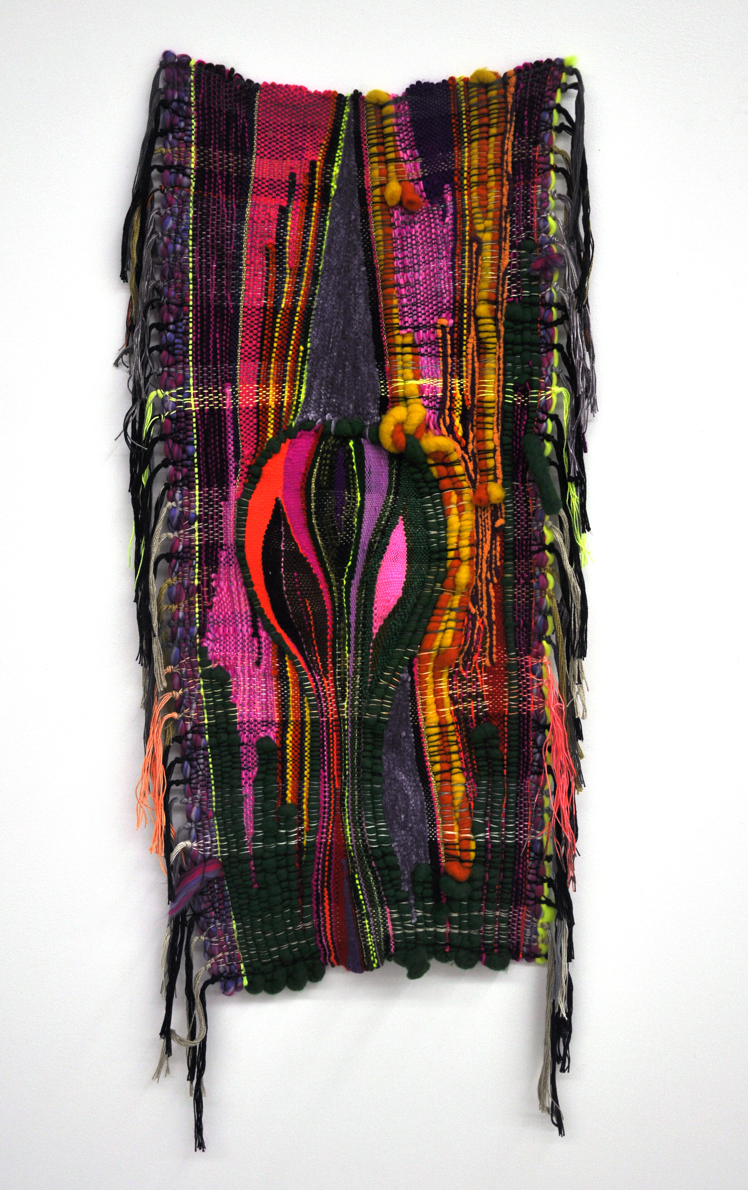 Terri Friedman, "Please", 2019, Wool and cotton, 38" x 17", $3000