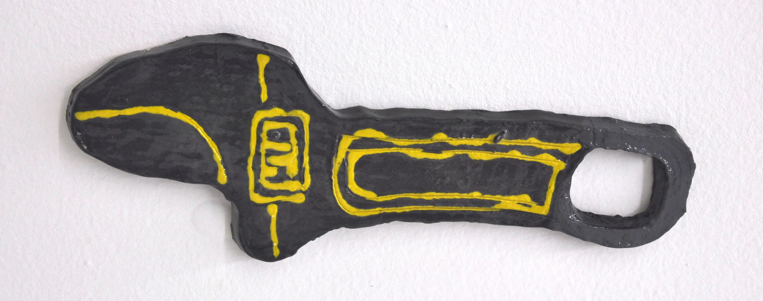 John Martin Glazed Ceramic 14” x 1/2” X 5”, $400