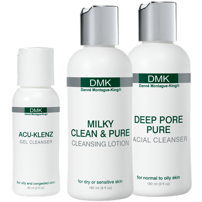 CLEANSERS Gentle liquid gel cleansers designed for all skin types and skin conditions to deep cleanse and clear congestion and debris