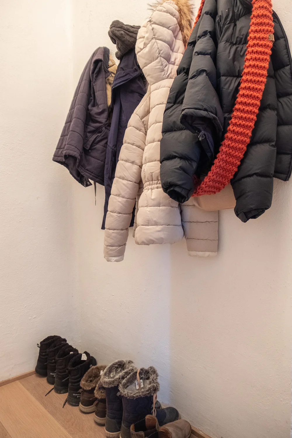  Loving our winter coat rack and boots by the front door, never had one before! 