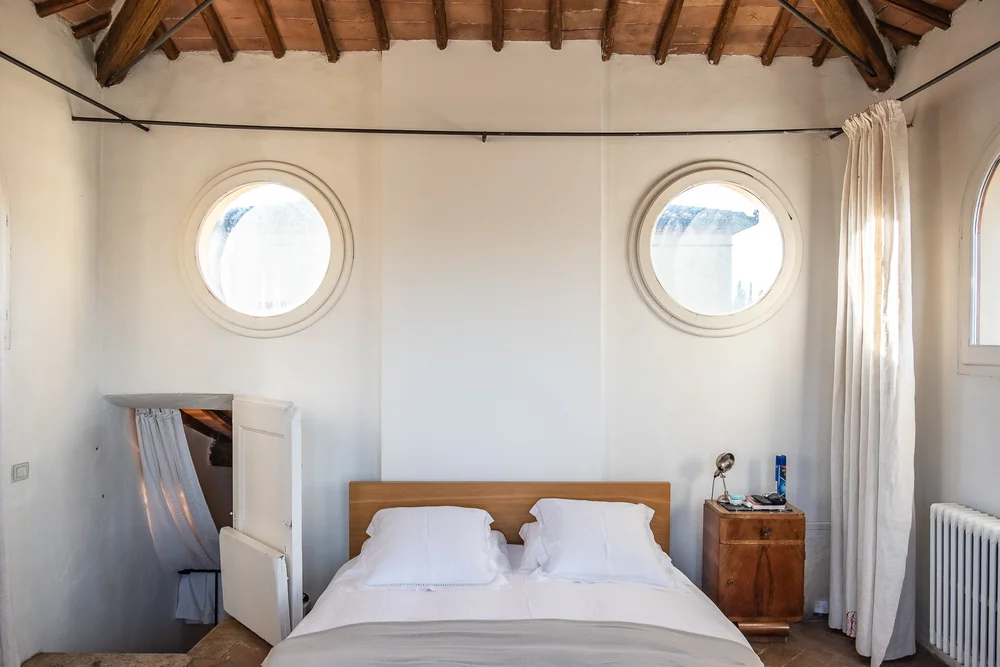  The round windows in our room, reminds me of play school but I love them.  