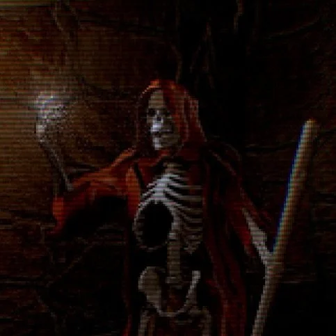 Curses! I&rsquo;ve ran out of backlogged art pieces to drop here, have to get back to the grind and start making some fresh artz #dungeonsynth #crypthop #dnd #skeletor #MSDoS #crt #nomadsculpt