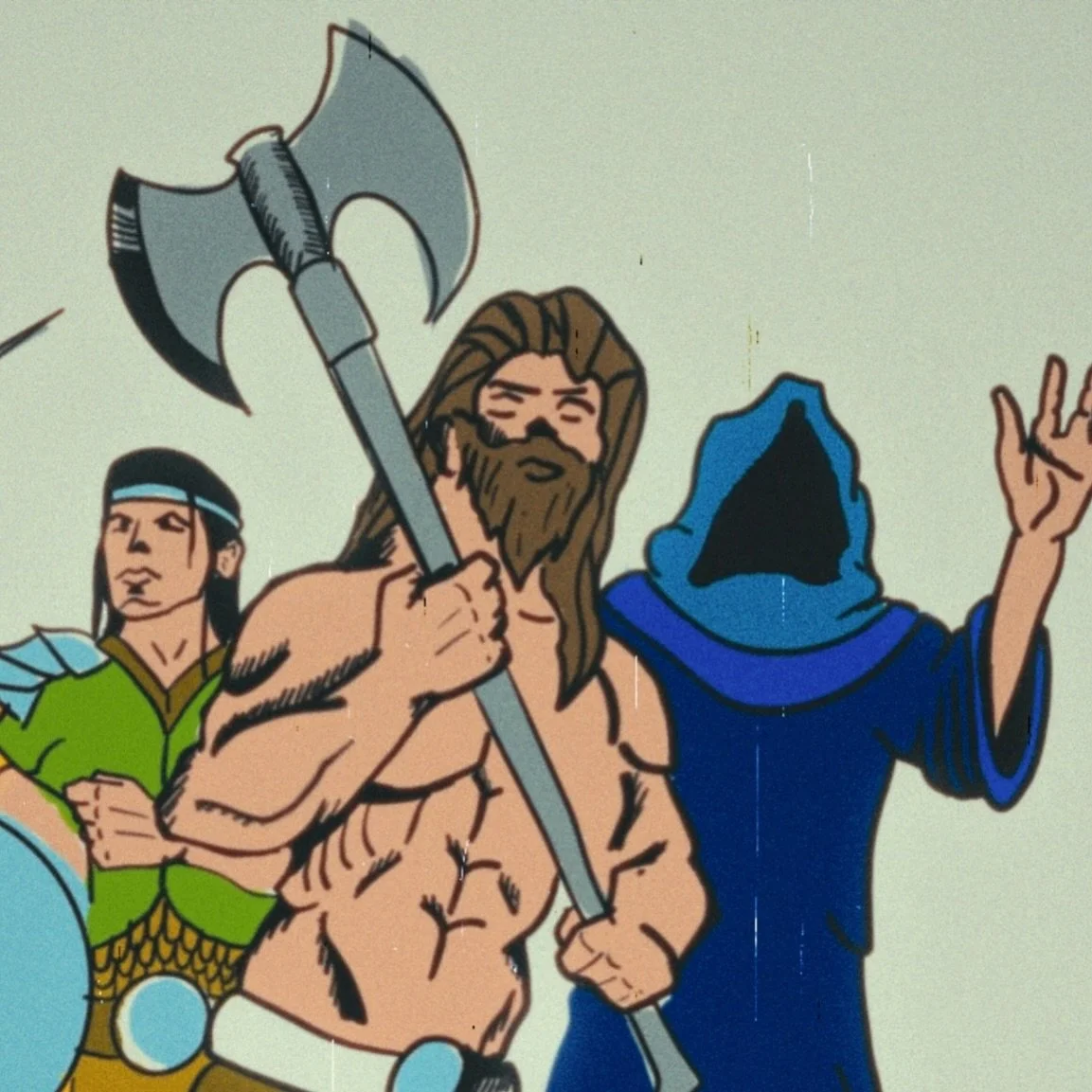 Trying out a new illustration rendering, vintage comic book/arcade cabinet style. Will return to our regular MS-DOS programming right after these messages #listentoLairOvBurzak #dungeonsynth #crypthop #gauntlet #arcade #vintagecomicbook