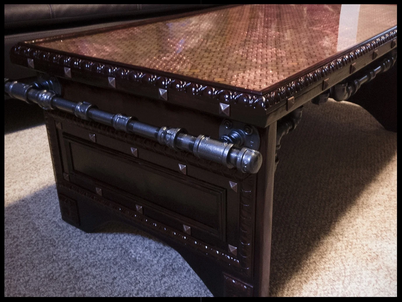 SteamPunk Penny Coffee Table 