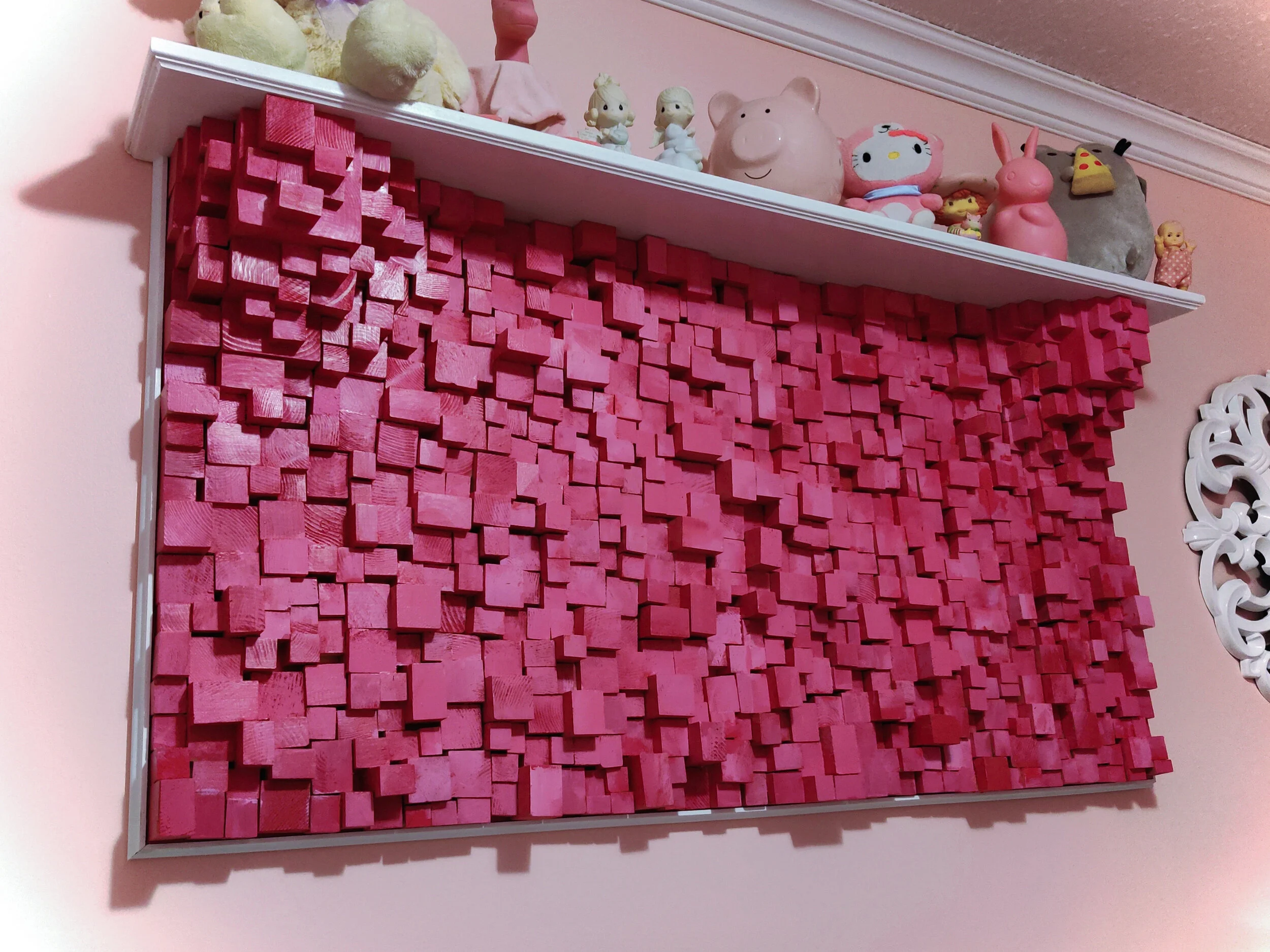 Block Wall Sculpture Shelf