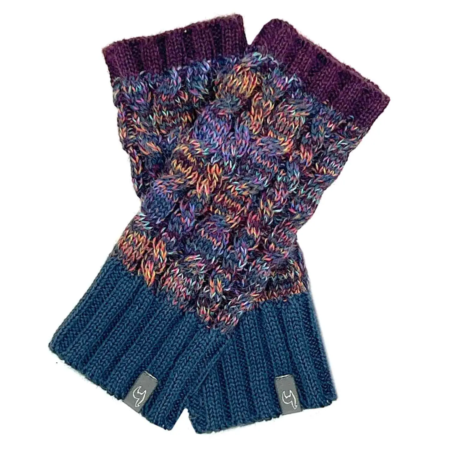 Vibrant Alpaca  Fingerless Gloves - Galaxy