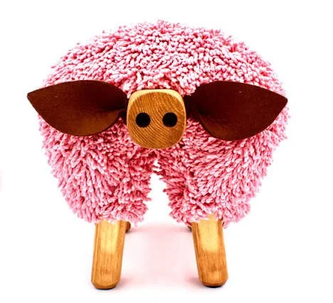 Handmade Pig Footstool