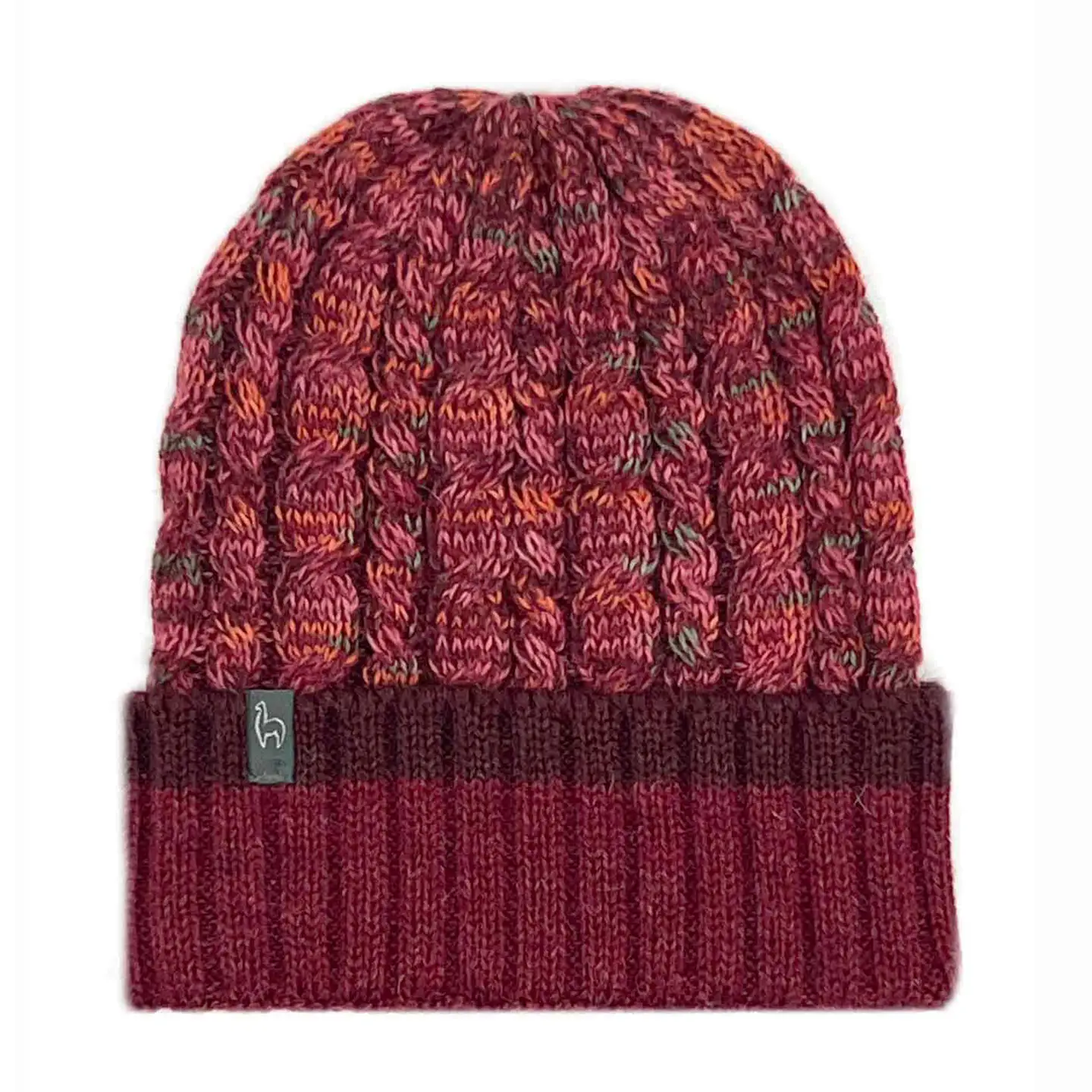 100% Alpaca  Beanie Hat - Scarlet