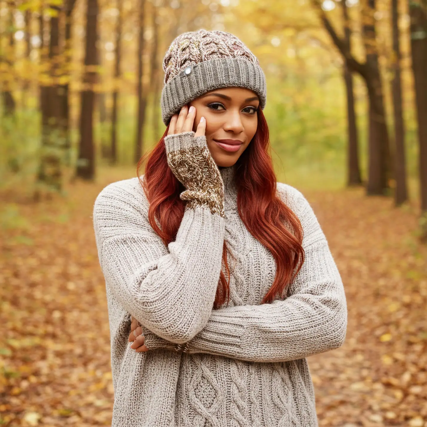 100% Alpaca Gloves - Clay