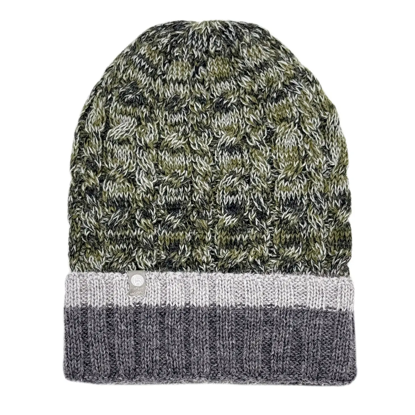 100% Alpaca Beanie Hat - Sage